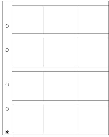 Leuchtturm 309197 Optima K50 coin sleeves, 12 crystal-clear compartments for coins and coin frames up to 50x50 mm in size - pack of 5