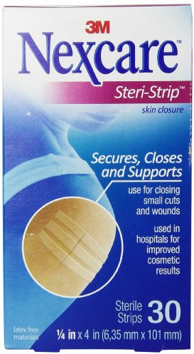Nexcare Steri-Strip Skin Closure, 1/4 Inch x 4 Inch, 30 Count