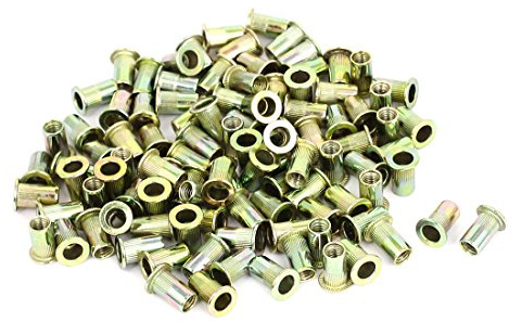 uxcell 100 Pcs M5 Threaded Countersunk Head Knurled Blind Rivet Nuts Nutserts