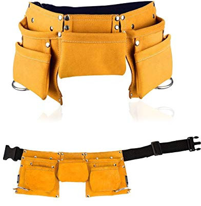 OFKPO Sac à Outils en Cuir de Jardin pour Enfants, Ceinture Ajustable Outils pour Enfants