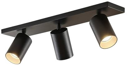 Arcchio Lampadario con Faretti Interno, Da Soffitto Ruotabili Di 350° E 90° Plafoniera Led Spot Orientabili Moderno 3x Gu10 Nero