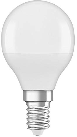 OSRAM Lampada a LED con attacco E14, luce diurna (6500K), forma a goccia, 5.5W, sostituzione per lampadina da 40W, opaca, LED STAR CLASSIC P