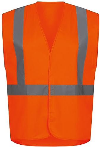 SAFESTYLE® Warnschutzweste, mit Klettverschluss und Schulterreflex, Orange, Gr. 4XL/5XL