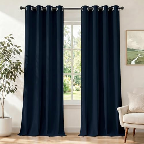 Ystyle Rideau Occultant Lot De 2, 140x180cm, Bleu