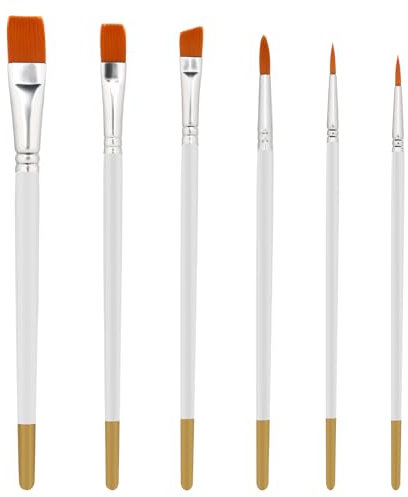 Multifunctional Painting Brushes for Basting, Cooking, Baking - Pack of 6, Nylon Cookies and Pastry Use, Food Safe