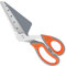 Vutyvve Pizza Scissors, Pizza Scissors with Removable Pizza Spatula, Food Grade Sharp Stainless Steel Blades and Soft Grip Handles, Multifunctional Kitchen Scissors, 27 cm, Grey/Orange