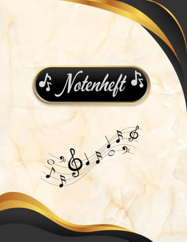 Notenheft Trompete DIN A4 Notenbuch Posaune Musikunterricht Waldhorn Notenlinienheft Große Lineatur Blasinstrumente Anfänger Kornett Querflöte ... Notensysteme Bariton Musiker Fagotte 01A08