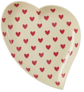 ReWu Rice Herz-Teller aus Melamin mit roten Herzen - BPA-frei, spülmaschinenfest & bruchsicher