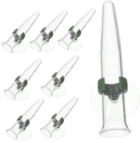UKCOCO 8 Piezas Tubo Floral de Preservación con Ventosa Transparentes para Riego y Conservación de Flores Floristería y Decoración Duradero y Reutilizable