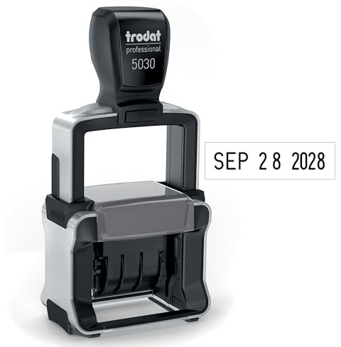 Trodat 5030 Professional 4.0 Date Only Stamp, Self Inking, Impression Size 1-5/8” x 3/8” (Black)
