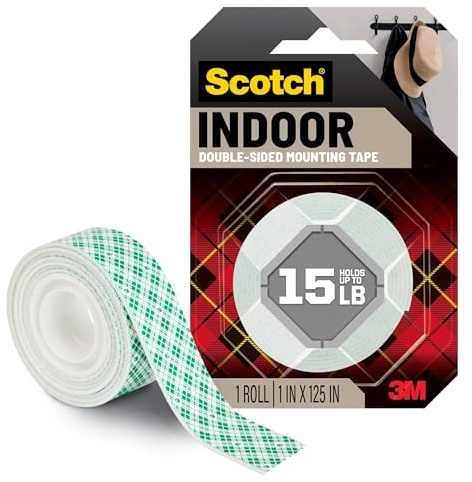 Scotch Permanent Mounting Tape, 1 Inch x 125 Inches
