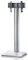 VCM TV Standfuß LED Ständer Fernseh Alu Glas Universal VESA Mobil Rollen Zwischenboden Weißlack Onu Maxi