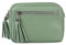 OBC Made in Italy Damen Leder Tasche Umhängetasche Schultertasche Beuteltasche Cross-Over Cross Bag Glattleder Schmucktasche Fransen Ledertasche (Grün (Mint))