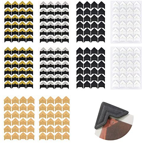 WACH AUF 240 PCS Fotoecken 10 Blatt Fotoecken Selbstklebend, Fotoecken Aufkleber, Fotoecken Aufkleber Selbstklebend, Fotoklebeecken für DIY-Projekte, Fotoalben oder Erinnerungsbuch(5 Farben)