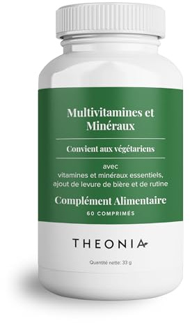 Theonia Multivitaminer och Mineraler med väsentliga näringsämnen – Stärker immunförsvaret, förhindrar vitaminbrist och ökar energinivåerna – Män och kvinnor – 60 vegetarianer kapslar, icke-GMO
