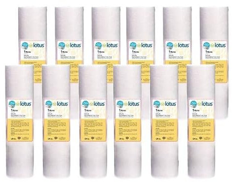 Cartucho de filtro de agua sedimentaria de 10 pulgadas, para ósmosis inversa y filtración de partículas, 1 micras (12 unidades)