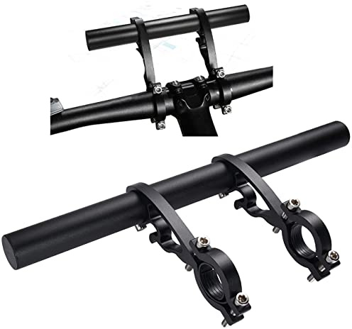 XNX Bike Bicycle Double Handlebars Extender, 9.84 inches/25CM Aluminum Alloy, Super Long Bike Bracket Accessories, for 20mm-32mm Bars