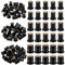 Swpeet 20Pcs M4 Kit de tuercas de pozo de caucho negro, carenado sujetadores universales de la motocicleta y las tuercas de latón de expansión de neopreno para canoa barco kayak