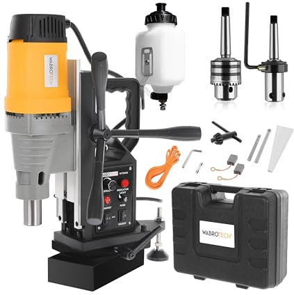 WABROTECH® WT98RE Perceuse Magnétique 98 mm - Carotteuse à Diamant 520 tr/min - Carotteuse Diamant Portative M3-M22 pour le Travail des Métaux - Perceuse Aimantée 2080 W - Foreuse Magnétique 16800 N