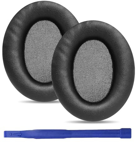 umvowuxa Cloud 2 Ear Pads Protein Leather Earpads for Cloud II/Cloud III/Cloud Flight/CloudX/Cloud/Cloud Alpha/Cloud Core/Mix Headsets Earcups Parts (Black)