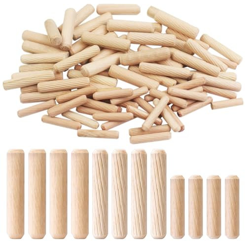 450 Stück Holzdübel, Holzdübel Set, Buchenholzdübel, Möbel Holzdübel, Holzdübel 6mm 8mm 10mm, Holzrunddübel Verbindungen für Möbel, Profi Schreiner, Holzwaren usw.