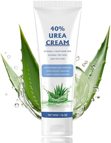 Urea Creme 40 Prozent mit Aloe Vera - Harnstoff Creme 40 Prozent für geschmeidige Haut - 40% Urea Fußcreme für Hände und Füße - Harnstoff Fußcreme mit Aloe Vera für tiefe Feuchtigkeit & glatte Haut