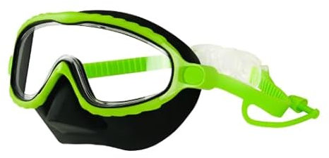 Kinder Taucherbrille Anti Choking Schwimmbrille Anti Beschlag Tauchmaske Jungen Mädchen Einstellbar Schwimmmaske mit Ohrstöpseln Anti-Leck Schnorchelmaske für 4-16 Jahre Kinder