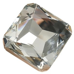Exaggerated Geometric Ring for Women Wedding Anniversary Statement Big Rectangle Rhinestone Adjustable Comfort Fit Finger Rings 42g Crystal Princess Cut Fake Diamond Jewellery Gifts (Silver Clear)