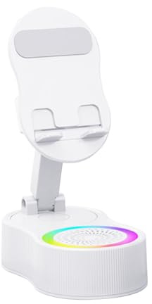 Genérico Altavoz por Inducción para Teléfono,Altavoz Inductivo Inalámbrico con Luz Ambiental - Base De Sonido para Tablets para Escuchar Música Ver Videos Transmisiones En Directo