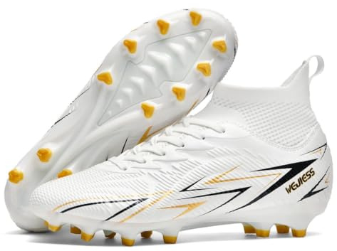 Hommes Chaussures de Football AG Faux Gazon Sneakers Noir Blanc Violet