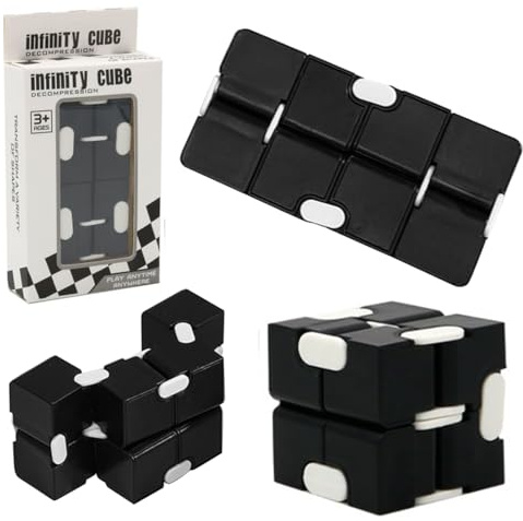 QOWIJEX 1 Stück Infinity Cube Fidget Toy - Endloser Würfel zum Stressabbau und zur Konzentration - Magic Flip-Würfel für Entspannung und Zeitvertreib