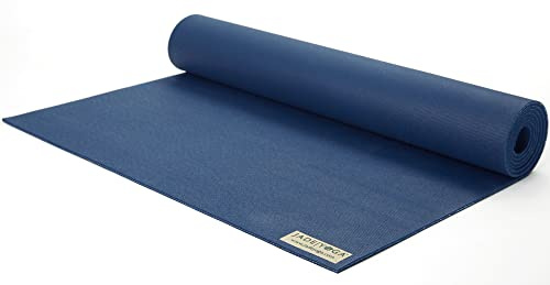 JadeYoga Travel Yoga Mat - Packable, Lightweight, & Portable Yoga Mat - Non-Slip Natural Rubber Mat for Women & Men -Great for Yoga, Home, Gym, Pilates, Fitness & Stretching (Midnight Blue, 74 x 24)