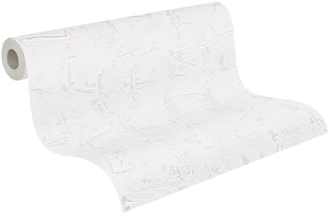 A.S. Création Casual Living 288639 Papier peint texturé intissé pour salon 10,05 m x 0,53 m Fabriqué en Allemagne Blanc