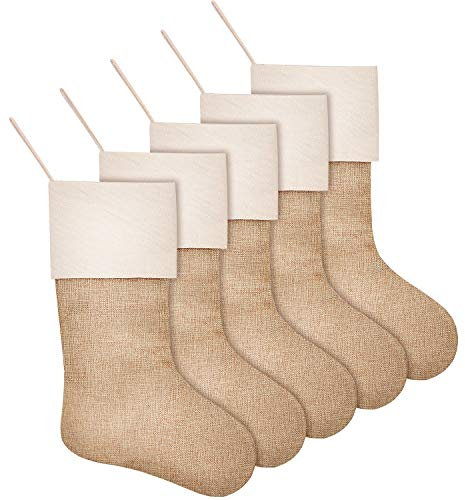 SAVITA 5 Stück Weihnachtsstrümpfe Weihnachten Kamin hängende Strümpfe für Gunst, Urlaub Party Bonbons, Schmuck