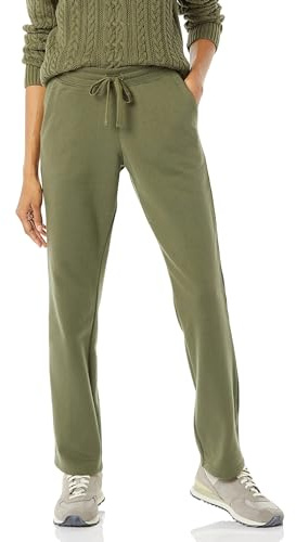 Amazon Essentials Mujer Pantalones Deportivos de Pierna Recta con Cordón para Mujer, Forro Polar (Disponibles en Tallas Grandes)