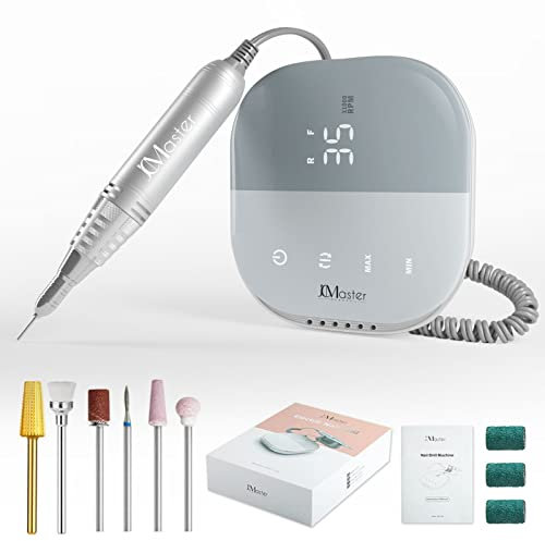 JCMASTER® TouchPro+ Nagelfräser Premium Set Für Gelnägel & Acrylnägel | inkl 6x Bits, 3 Schleifband | 35000 U/min Profi Fußpflege Set Elektrisch, Touchbedienung