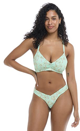 Body Glove Women's Drew D, Dd, E, F Cup Bikini Top Swimsuit with Adjustable 2-Way Back Detail, Salt Cay Mint, DD