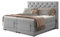 ALTDECOR Boxspringbett elektrisch verstellbar mit 2 Matratzen Bonell- und Taschenfederung + Topper (9 cm hoch), Polsterbett mit Kopfteil DIVO - 180x200 - Hellgrau - Grande 81