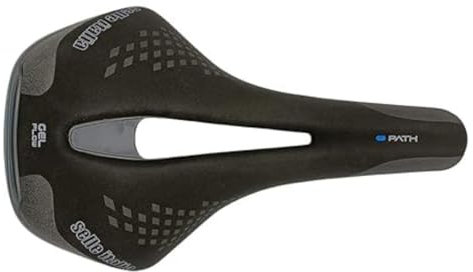 Selle Italia Lady Path Gel Flow – Damen Fahrradsattel mit Gel, für Trekking, Pendeln, Rennrad & E-Bike geeignet – Schwarz