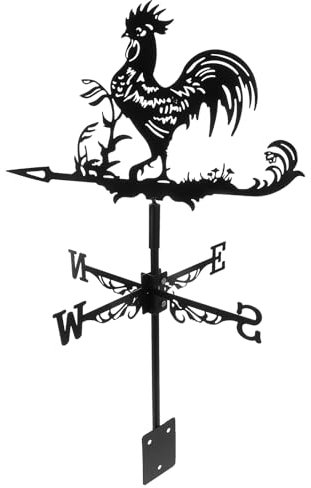 Girouette de toit à fixation murale, girouette pour extérieur, girouette vintage creuse, indicateur de direction du vent en métal pour abris de jardin, paddock, cour, ferme