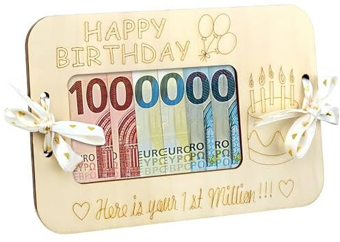 Original Regalo Dinero Tarjeta Madera sobre para Regalar Dinero Regalo | Tarjeta Felicitacion Cumpleaños, Regalo Nada Embalaje Para Regalos de Dinero Regalos Feliz Cumpleaños