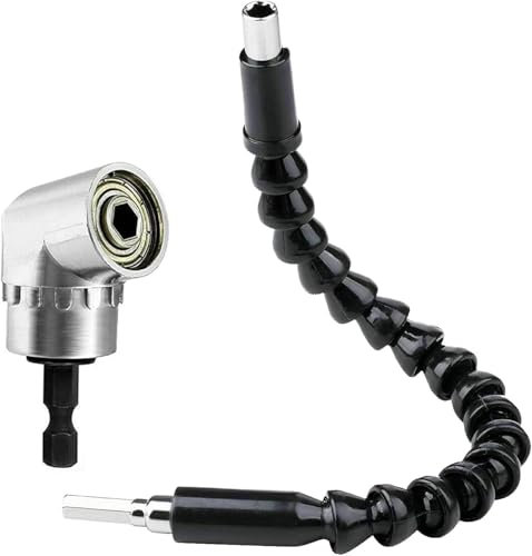 1/4 Flexible Drill Bit Extension - Magnetic Screwdriver Bit Holder for Daily Fixing Household - Universal Socket Adapter - Right Angle Drill Attachment