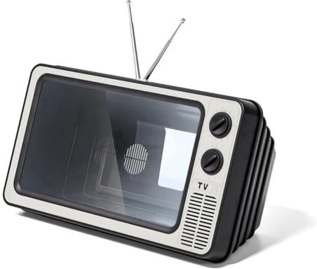 Ohulelks Retro Tv Phone Magnifier 3D HD Mobile Phone Screen 12inch Retro TV Amplifier for All Smartphones