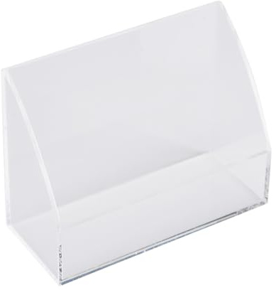 JIHUOO Clear Index Card Display Stand Acrylic Business Card Organizer Stand Case File Note Holder Stand Small Postcard Display Stand Name Card Desktop Holder for Office 5.8 x 4.6 x 2.4