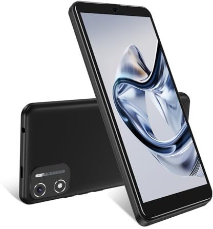 Xgody Teléfono Móvil X32, Android 14 Octa-Core Smartphone con Pantalla de 5,5'', Batería 2500mAh, 4G Dual SIM, 2GB+16GB 128GB Ampliable, Cámara 8MP+5MP Face ID (Negro)