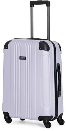 Kenneth Cole REACTION Out of Bounds Lightweight Hardshell 4-Wheel Spinner Luggage, Lavender, 20-Inch Carry On