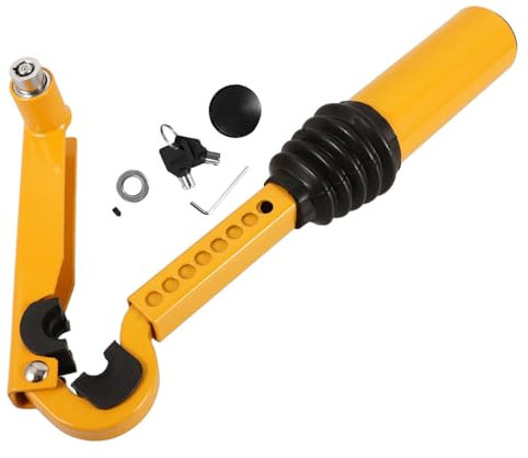 Healifty Blocco Leva Cambio Per Auto Regolabile in Acciaio Robusto, Dispositivo Antifurto Freno a Mano Per Veicoli, Installazione Senza Attrezzi