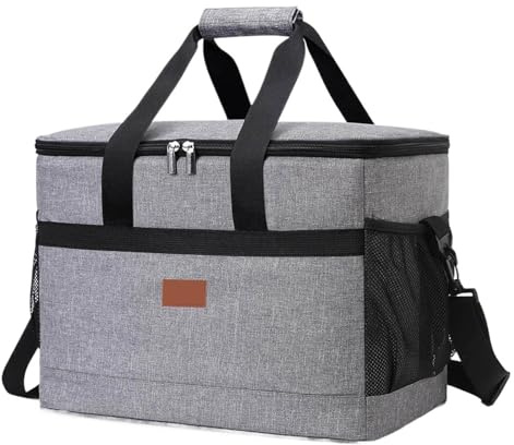Generico Borsa termica pieghevole da 35 litri di grande capacità, isolata, for pranzo al sacco, for viaggi all'aperto, campeggio, barbecue, festa in famiglia