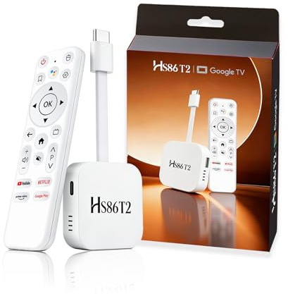 Smart TV Stick Android 14.0 2026 4K @60fps Ultra HD TV Stick Android Box 2GB RAM 16GB ROM RK3518 Processore Dual WiFi 6 2.4G/5G BT5 HDR10+ USB2.0 HDMI 2.0 con Bluetooth Voice Remote