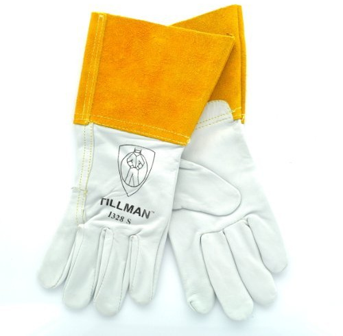Tillman 1328 Top Grain Goatskin TIG Welding Gloves 4 Cuff, Small by Tillman